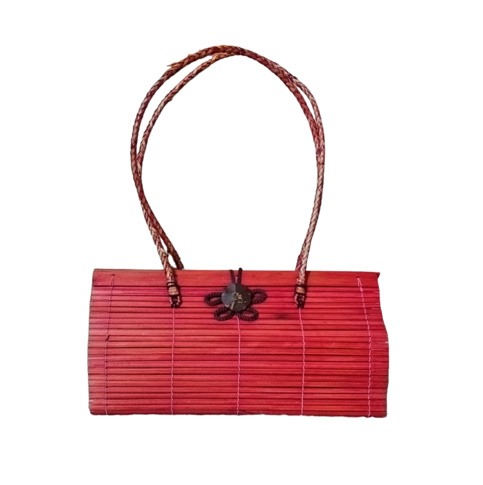 Brick Red Bamboo Purse